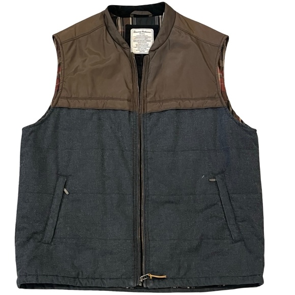 Tommy Bahama Mens Vest - Large Two Tone Zip Pockets Sleeveless Perfect Fit - Picture 2 of 6